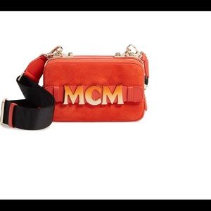 MCM Mini Cubism Suede Crossbody Bag